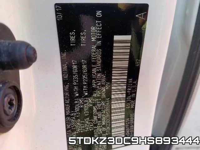 5TDKZ3DC9HS893444 фото 2