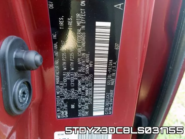5TDYZ3DC8LS031755 фото 2