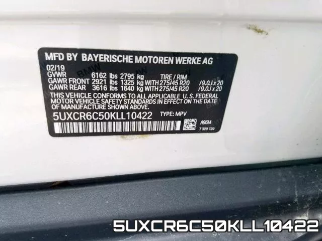 5UXCR6C50KLL10422 фото 2