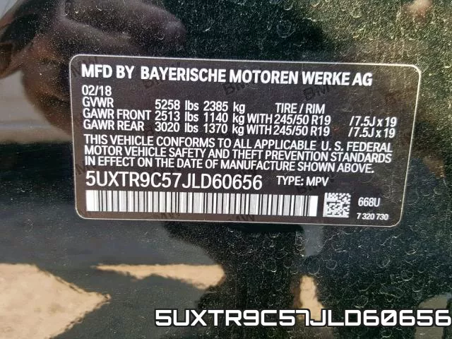 5UXTR9C57JLD60656 фото 2