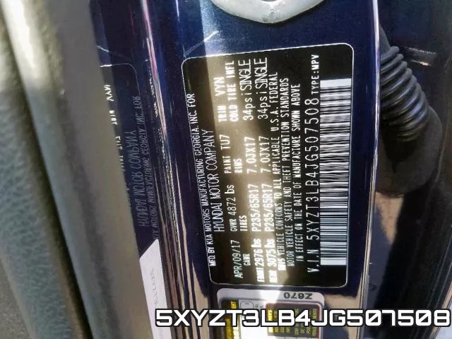 5XYZT3LB4JG507508 фото 2