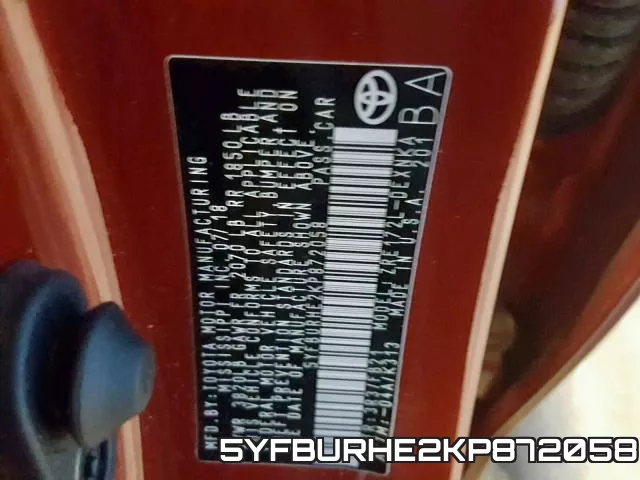 5YFBURHE2KP872058 фото 2