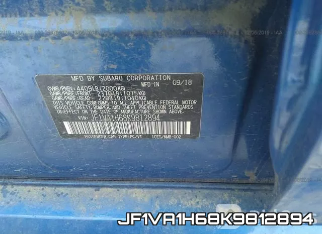 JF1VA1H68K9812894 фото 7