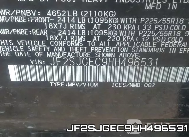 JF2SJGEC9HH496531 фото 10