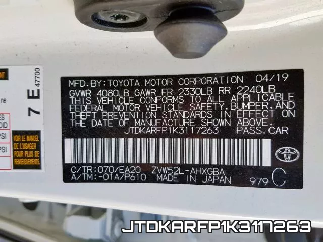 JTDKARFP1K3117263 фото 2