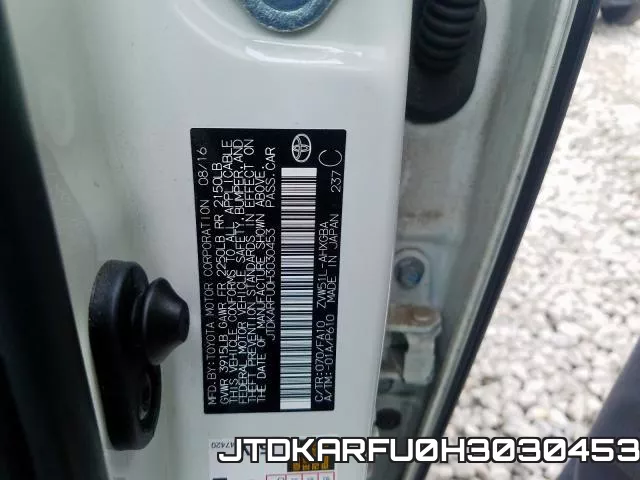 JTDKARFU0H3030453 фото 2