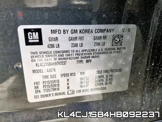 KL4CJ1SB4HB092237 фото 2