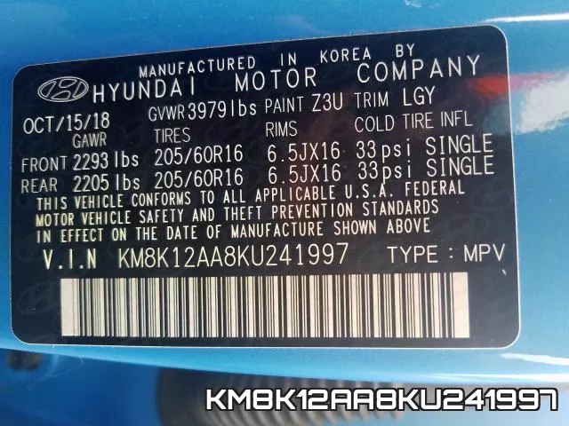 KM8K12AA8KU241997 фото 2