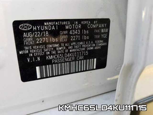 KMHC65LD4KU111715 фото 2
