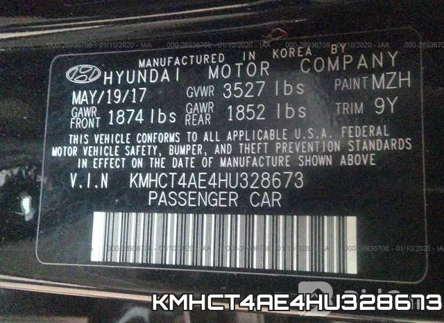 KMHCT4AE4HU328673 фото 10
