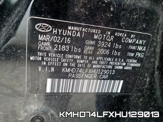 KMHD74LFXHU129013 фото 2