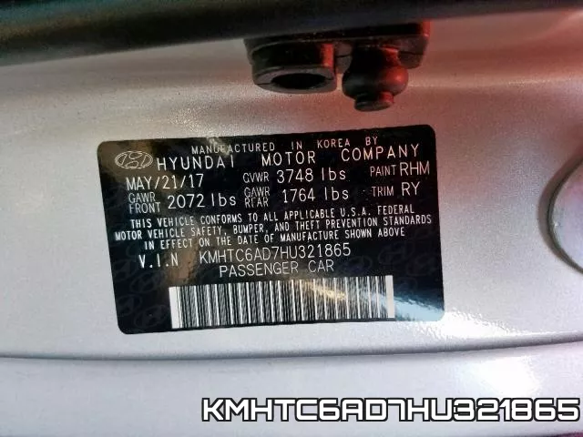 KMHTC6AD7HU321865 фото 2