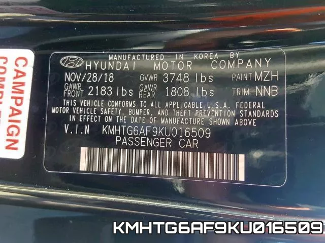 KMHTG6AF9KU016509 фото 2