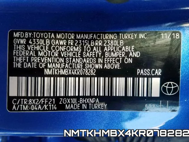 NMTKHMBX4KR078282 фото 2