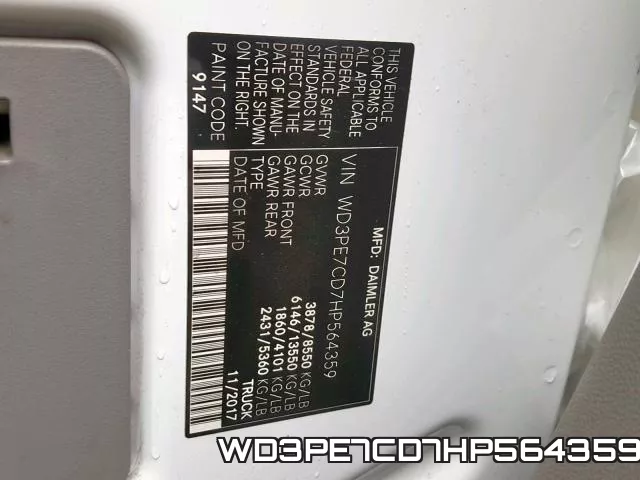 WD3PE7CD7HP564359 фото 2