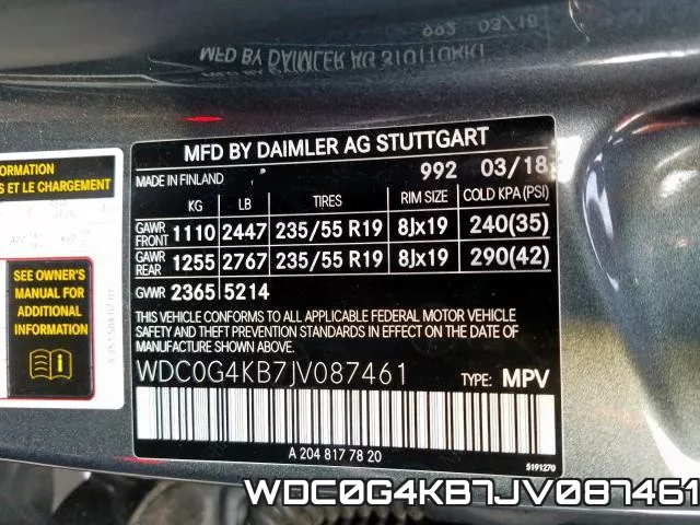WDC0G4KB7JV087461 фото 2