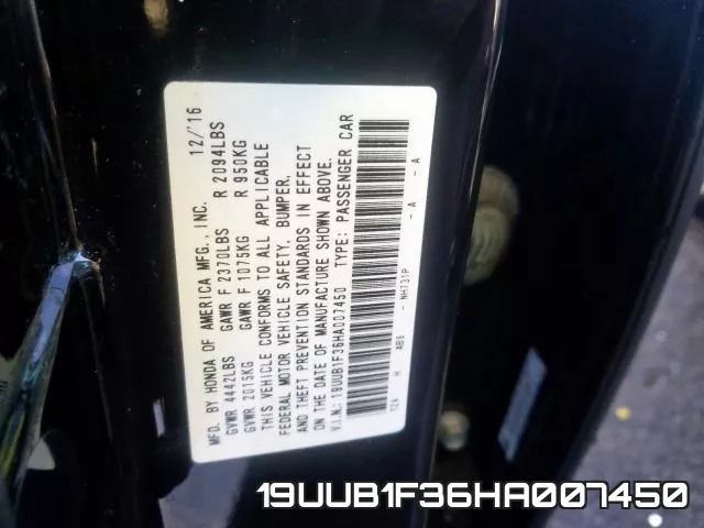 19UUB1F36HA007450 фото 2