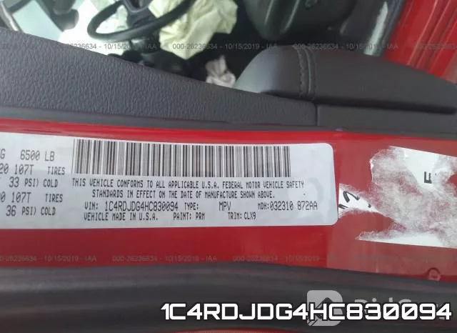 1C4RDJDG4HC830094 фото 10