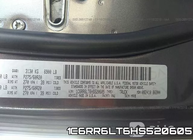 1C6RR6LT6HS520605 фото 7