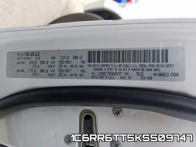 1C6RR6TT5KS509747 фото 2