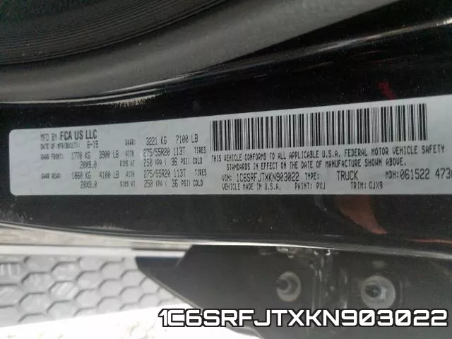 1C6SRFJTXKN903022 фото 2