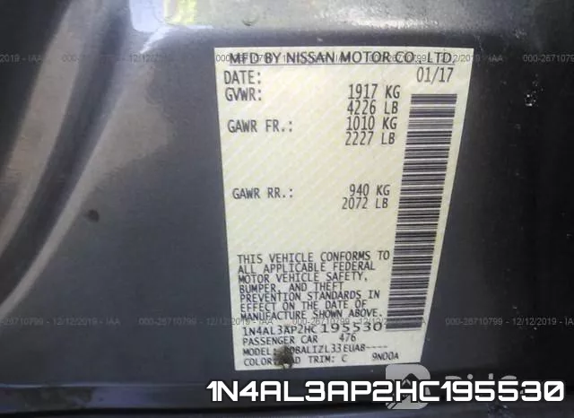 1N4AL3AP2HC195530 фото 10