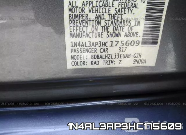 1N4AL3AP3HC175609 фото 10