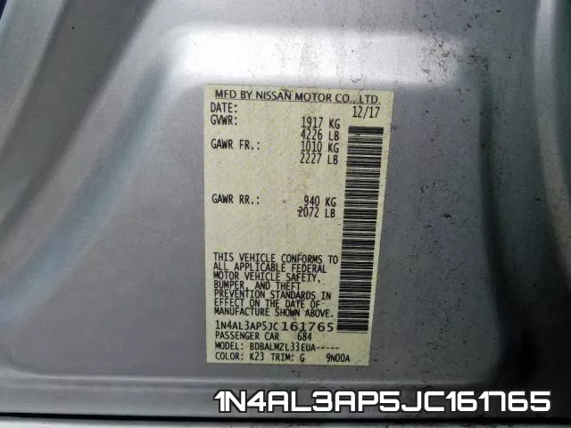 1N4AL3AP5JC161765 фото 2