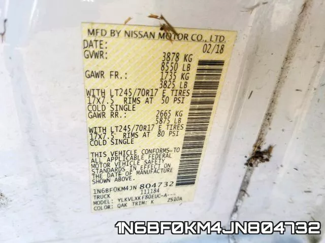 1N6BF0KM4JN804732 фото 2