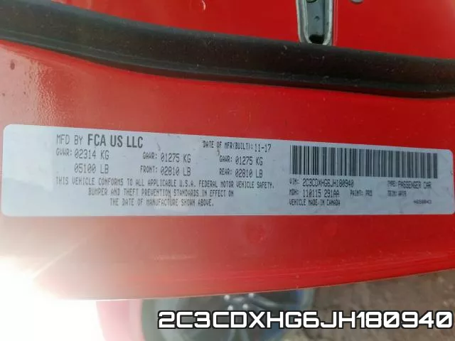 2C3CDXHG6JH180940 фото 2