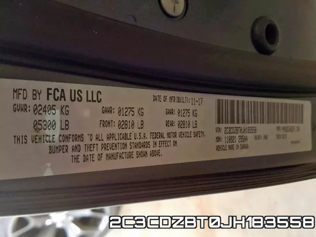 2C3CDZBT0JH183558 фото 2