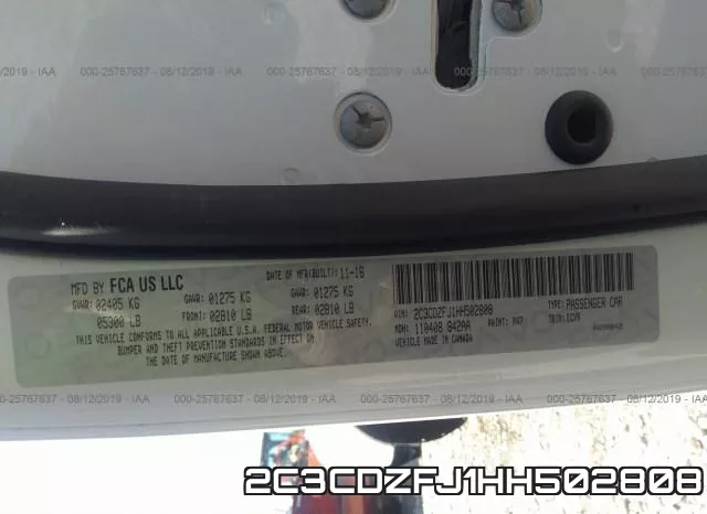 2C3CDZFJ1HH502808 фото 10