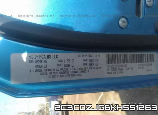 2C3CDZJG6KH551263 фото 9