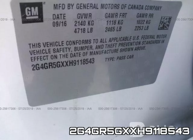 2G4GR5GXXH9118543 фото 9