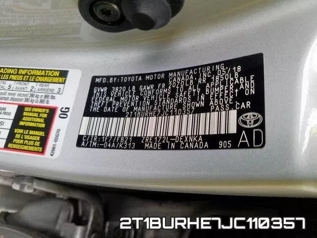 2T1BURHE7JC110357 фото 2
