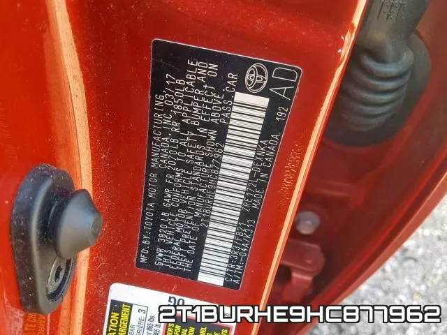 2T1BURHE9HC877962 фото 2