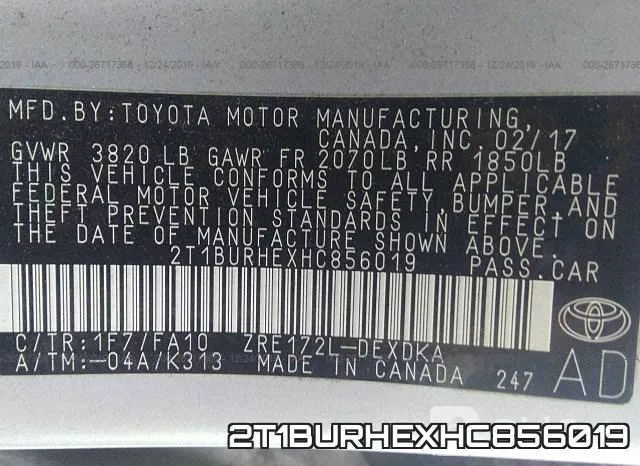 2T1BURHEXHC856019 фото 10