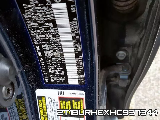 2T1BURHEXHC937344 фото 2
