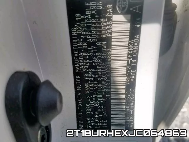 2T1BURHEXJC064863 фото 2