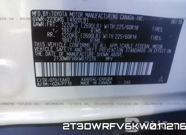 2T3DWRFV6KW017276 фото 10