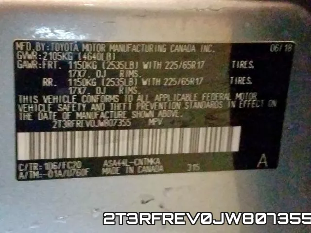 2T3RFREV0JW807355 фото 2