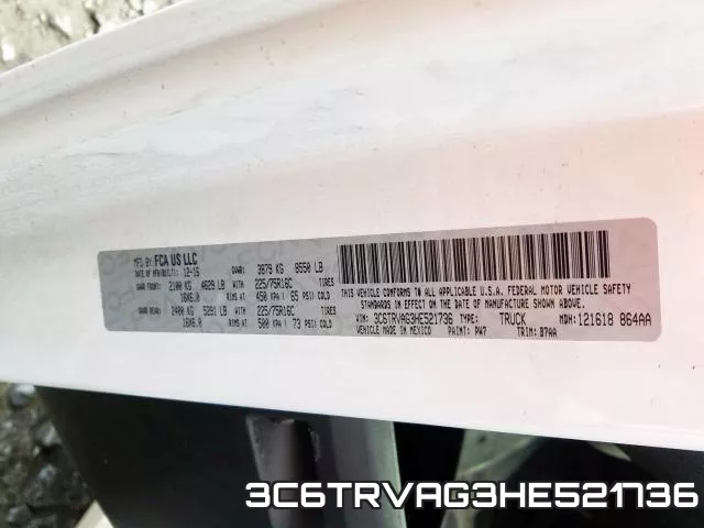 3C6TRVAG3HE521736 фото 2