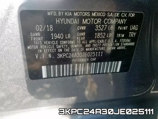 3KPC24A30JE025111 фото 2