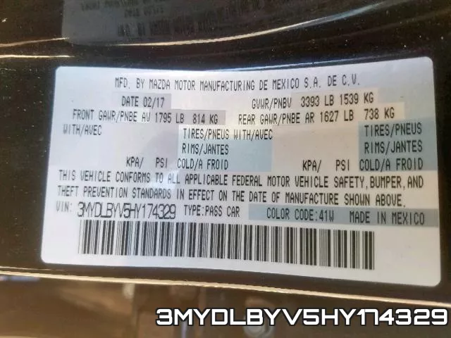 3MYDLBYV5HY174329 фото 2
