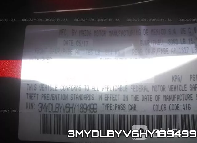 3MYDLBYV6HY189499 фото 9