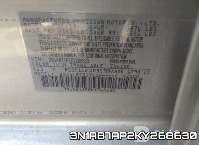3N1AB7AP2KY268630 фото 10