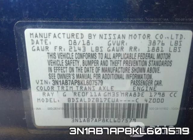 3N1AB7AP8KL607579 фото 10