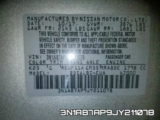 3N1AB7AP9JY211078 фото 2