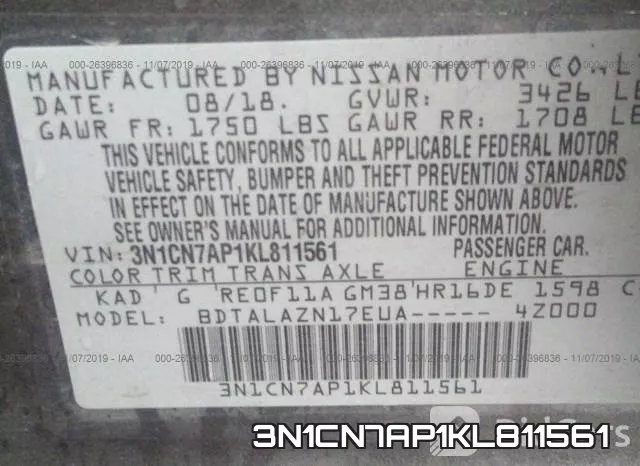 3N1CN7AP1KL811561 фото 9