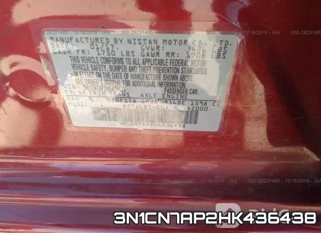 3N1CN7AP2HK436438 фото 7